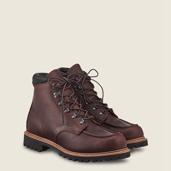 Heritage Støvler Herre - Red Wing Sawmill - 6-Inch Oil-Slick Læder Steel Toe - Mørkebrune - BPSUEV-5